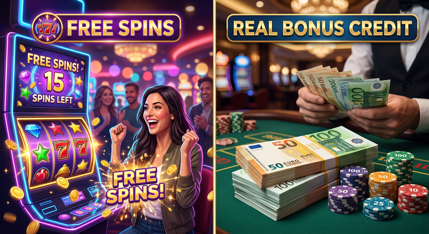 Differenze tra giri gratuiti e credito bonus reale - 50 euro bonus senza deposito non aams